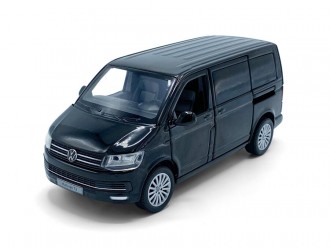 Macheta auto VW Multivan, 1:32, Black, directie activa roti fata, suspensii, lumini si sunet