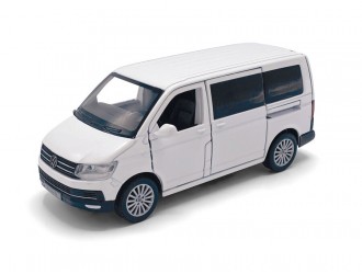 Macheta auto VW Multivan, 1:32, White, directie activa roti fata, suspensii, lumini si sunet