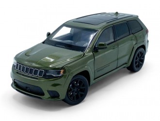 Macheta auto Jeep Grand Cherokee Trackhawk, 1:32, Green directie activa roti fata, suspensii, lumini si sunet