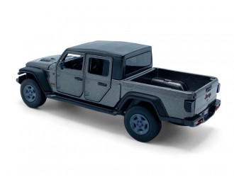 Macheta auto Jeep Gladiator, 1:32, Grey directie activa roti fata, suspensii, lumini si sunet
