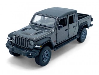 Macheta auto Jeep Gladiator, 1:32, Grey directie activa roti fata, suspensii, lumini si sunet