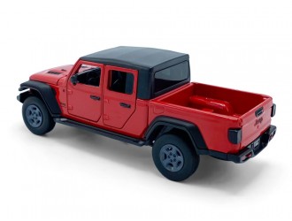Macheta auto Jeep Gladiator, 1:32, Red directie activa roti fata, suspensii, lumini si sunet