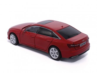 Macheta auto Audi A6, 1:32, Red directie activa roti fata, suspensii, lumini si sunet