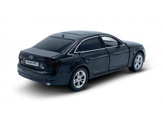 Macheta auto Audi A4, 1:32, Black directie activa roti fata, suspensii, lumini si sunet