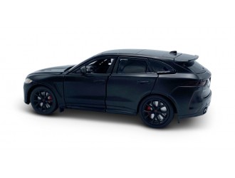 Macheta auto Jaguar F-Pace, 1:32, Black directie activa roti fata, suspensii, lumini si sunet