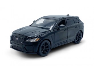 Macheta auto Jaguar F-Pace, 1:32, Black directie activa roti fata, suspensii, lumini si sunet
