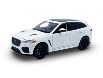 Macheta auto Jaguar F-Pace, 1:32, White directie activa roti fata, suspensii, lumini si sunet