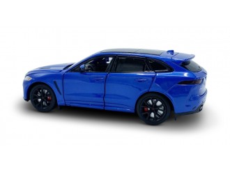 Macheta auto Jaguar F-Pace, 1:32, Blue directie activa roti fata, suspensii, lumini si sunet