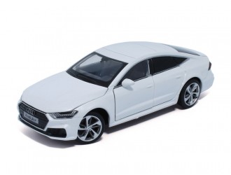 Macheta auto Audi A7, 1:32, White directie activa roti fata, suspensii, lumini si sunet