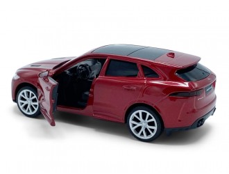 Macheta auto Jaguar F-Pace, 1:36, Red Mecanism pull-back, sincron