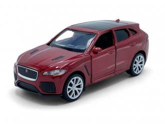 Macheta auto Jaguar F-Pace, 1:36, Red Mecanism pull-back, sincron