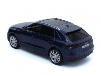 Macheta auto Audi Q8, 1:36, Blue Mecanism pull-back, sincron