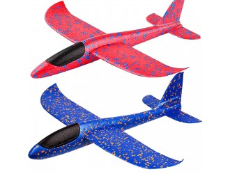 Avion planor din polistiren 45cm diverse culori