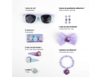 Set cu diverse accesorii pentru fetite in gentuta 14 buc. Frozen 2