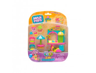 Set de joaca cu 2 figurine exclusive si Ice Cream Shop Moji Pops