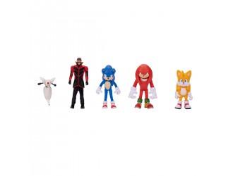 Set 5 figurine eroi Sonic The Hedgehog 2, dimensiune 6 cm
