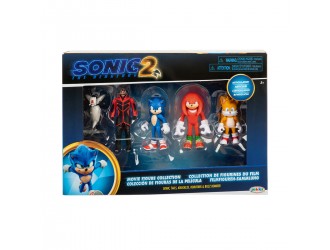 Set 5 figurine eroi Sonic The Hedgehog 2, dimensiune 6 cm