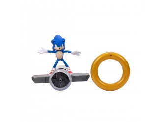 Figurina Sonic The Hedgehog 2, cu hoverboard si telecomanda