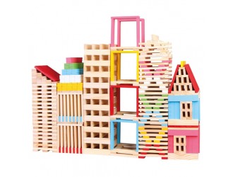 Set de construit din lemn, Oras, 150 piese