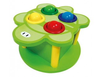 Set de joaca din lemn cu ciocan Testoasa 18x20,5x10 cm