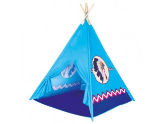 Cort TeePee Indian, albastru, 120x120x150 cm
