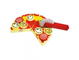 Set de joaca din lemn Pizza 20,5x3,5x20,5 cm