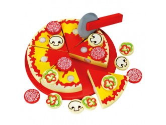 Set de joaca din lemn Pizza 20,5x3,5x20,5 cm