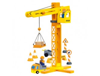 Macara din lemn cu 13 accesorii, 31x42x25 cm