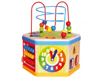 Cub din lemn cu activitati 7 in 1