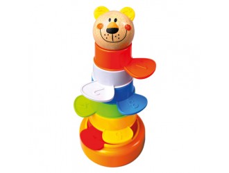 Jucarie Piramida-Turn multicolor, 6 piese