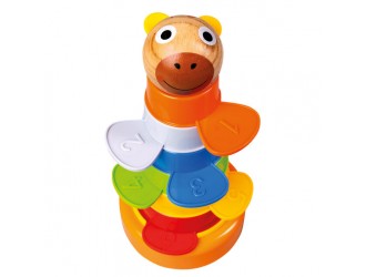 Jucarie Piramida-Turn multicolor, 6 piese