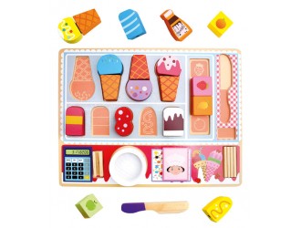 Set 3D puzzle din lemn, Magazin de Inghetata, 27 piese, 30x22.5x3 cm
