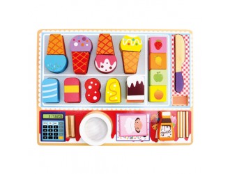 Set 3D puzzle din lemn, Magazin de Inghetata, 27 piese, 30x22.5x3 cm