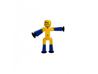 Figurina robot cu ventuze Stikbot galben-albastru