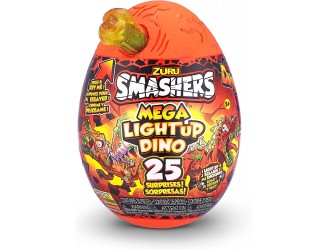 Figurina dinozaur surpriza in ou Smashers - Mega LightUp Dino, S4, 21 cm, doua tipuri, ZURU