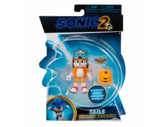Figurina Tails 10cm cu articulatii si accesorii seria Sonic the Hedgehog 2 W2