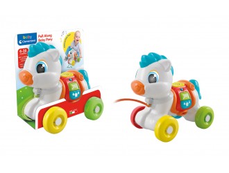Jucarie muzicala Ponei cu roti si sfoara Clementoni