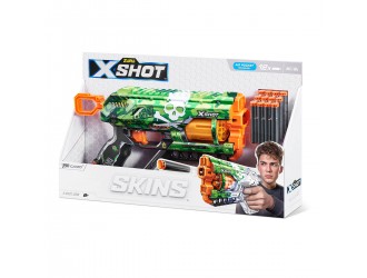 Blaster X-SHOT SKINS GRIEFER, ZURU, 12 cartuse, 36561H Camo