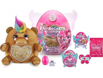 Jucarie de plus surpriza, Fairycorn Princess Surprise, Rainbocorns, Seria 4, Zuru, Rare Hippocorn