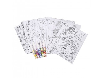 Set pentru creatie cu markere, planse de colorat si autocolante -Lumea fermecata -Scentos