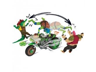 Set de joaca Motocicleta si figurina Leonardo Testoasele Ninja TMNT