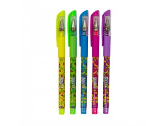 Set 5 pixuri cu gel aromate Neon, diverse culori, SCENTOS