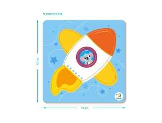 Puzzle-sorter Racheta, 5 el. Dodo