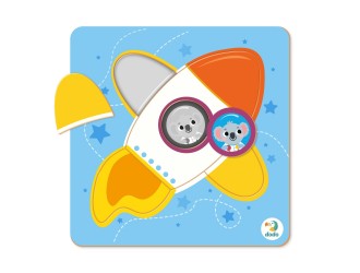Puzzle-sorter Racheta, 5 el. Dodo