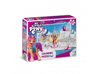 Puzzle 2 in 1 de colorat My Little Pony. Aventurile in Palat, 60 el. Dodo