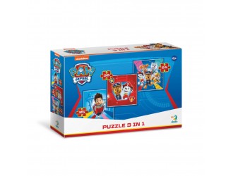 Puzzle 3 in 1 Paw Patrol, Echipa este pregatita pentru aventura! Dodo