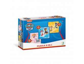 Puzzle 3 in 1 Paw Patrol, Catelusii Curajosi, Dodo