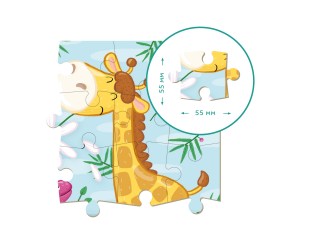 Puzzle Girafa 16 el. Dodo