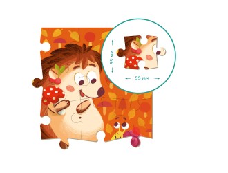 Puzzle 2 in 1 de colorat, Aricel, 16 el. Dodo