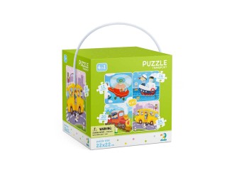 Puzzle 4 in 1 Transport Dodo